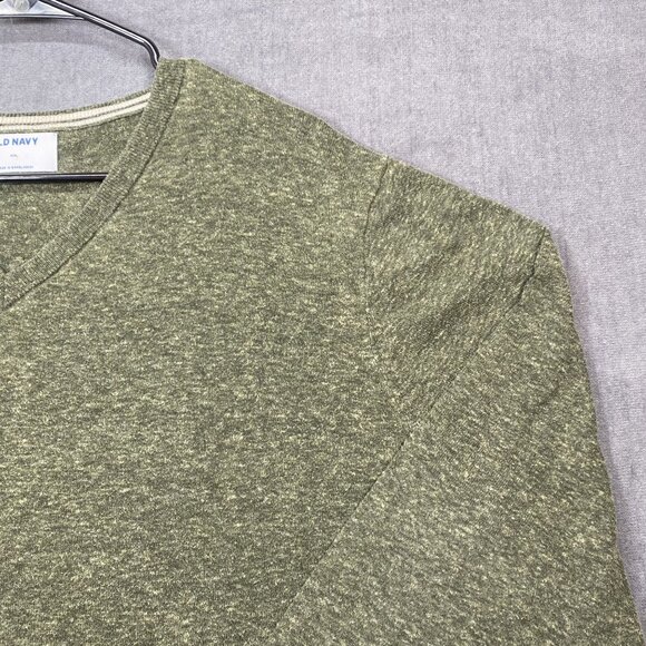 Old Navy Mens XXL Green V-Neck Pullover Sweater Cotton & Polyester Blend - Picture 8 of 11